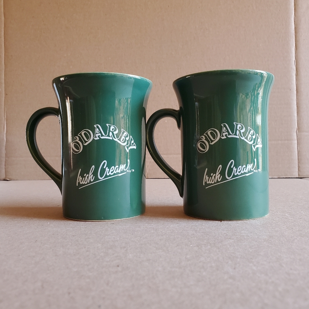 O'Darby Irish Cream Green coffee mugs Carrigdhoun Ireland